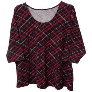Jessica London Womens Plaid Shirt Christmas